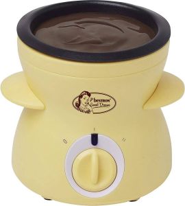 Bestron Chocolade-Fondueset voor 2 Personen elektrische Chocofondue incl. 10x spiesen 10x vorken en 1x spatel 25 Watt kleur: roze