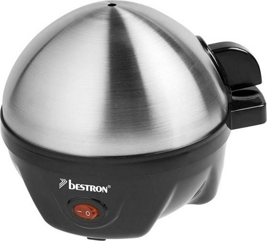 Bestron Eierkoker voor 7 eieren incl. watermaatbeker 3 hardheidsgraden 350 watt kleur: zilver zwart