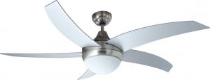 Bestron Plafondventilator met afstandsbediening & verlichting 3 snelheden & extra grote spanwijdte van Ø132cm incl. Zomer- winterfunctie 60 W DCF52LSR kleur: zilver