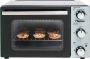 Bestron vrijstaande Mini Oven met 20L volume Bakoven inlcusief Grillrooster & Bakschaal met 3 programma's: Bovenwarmte Onderwarmte en Bovenwarmte + Onderwarmte tot max. 230 °C timerfunctie & indicatielampje 1300 Watt zilver zwart - Thumbnail 1