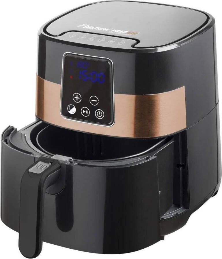 Bestron XXL Heteluchtfriteuse met PrepAir-technologie friteuse met digitale display en touchscreen 4 liter 1.300 Watt Kleur: koper