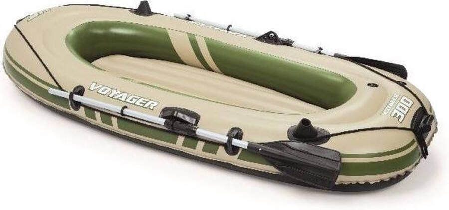 Bestway 2-Persoons opblaasbare raft boot set Hydro-Force Voyager 300 243x102x31cm