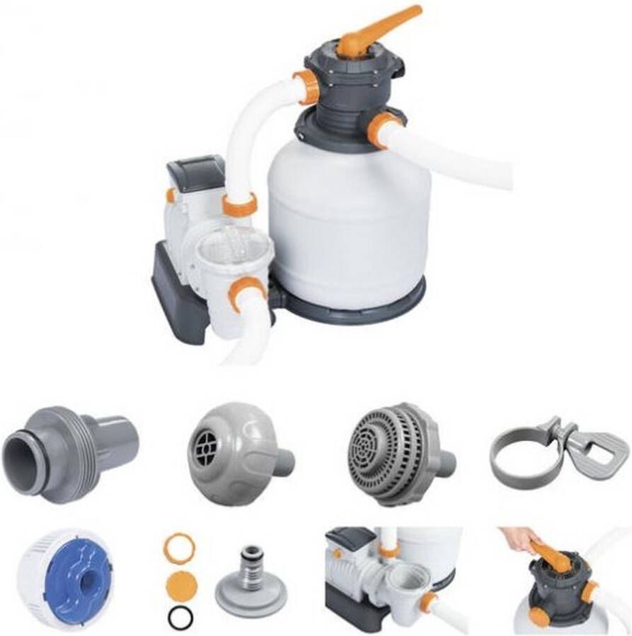 Bestway 7 57 m³ H zandfilter + voorfilter Wit