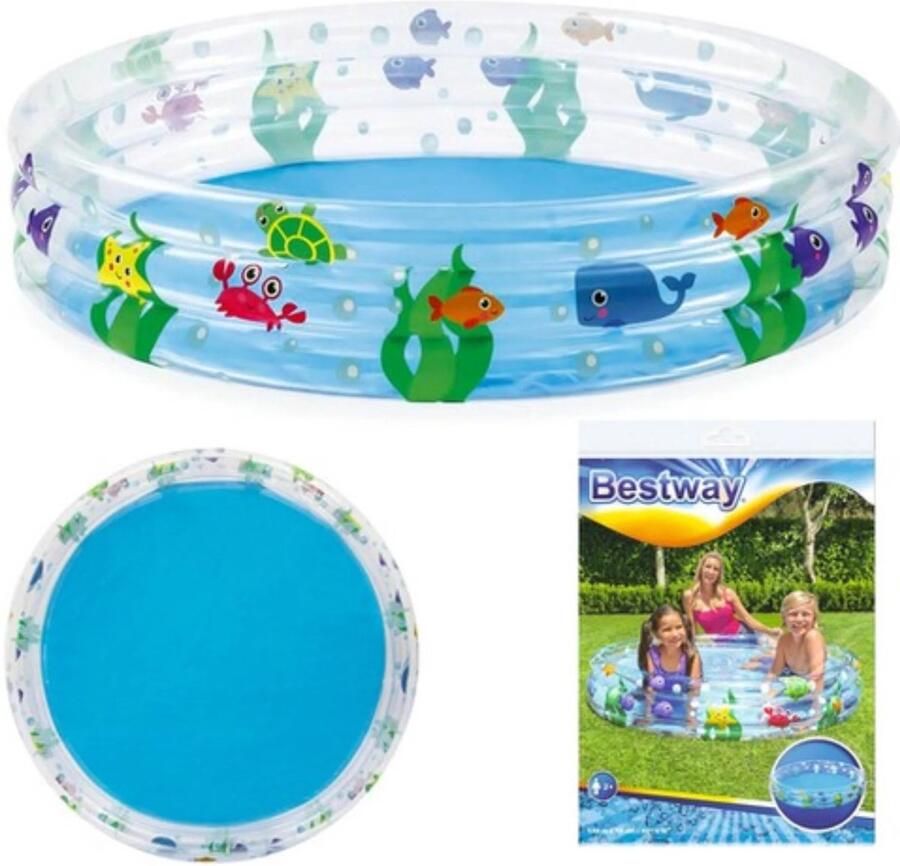 Bestway Kinderzwembad Ocean Life 152 x 30 cm Opblaasbaarzwembad