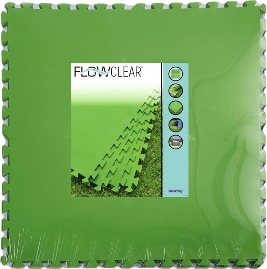 Bestway -Flowclear-Bodembeschermers-9-st-5 47-m²-groen