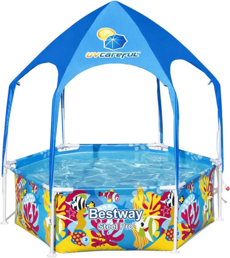 Bestway -Kinderzwembad-Steel-Pro-UV-Careful-bovengronds-183x51-cm