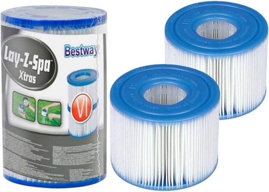 Bestway Lay-Z-Spa zwembad filter type VI 10 6x8 cm 2 stuks