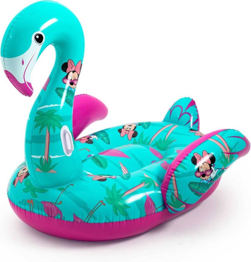Bestway Opblaasbare Flamingo Zwembad Speelgoed met 2 Handvaten Stevig PVC Max. 90KG Minnie Mouse Print Meerkleurig