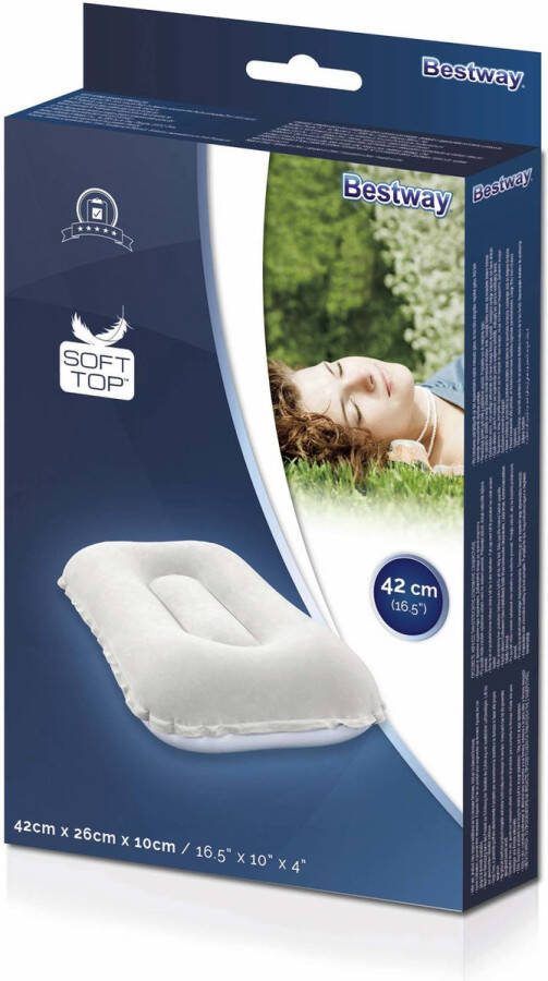 Bestway opblaasbaar reiskussen Blauw & Grijs