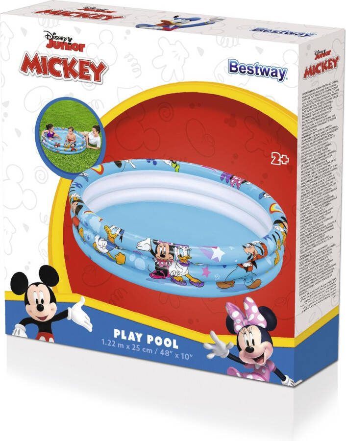 Bestway Opblaasbaar Zwembad Disney Mickey & Friends 122x25 cm +2 Jaar Tuin 91007