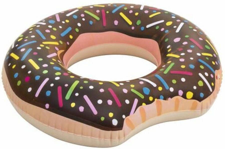 Merkloos Speelgoed chocolade opblaas donut 107 cm Zwembanden