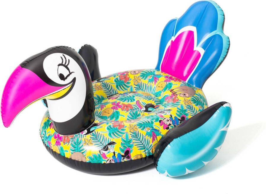 Bestway Opblaasfiguur Toekan Zwembad Speelgoed met 2 Handvaten Stevig PVC Max. 90KG Minnie Mouse Print Meerkleurig