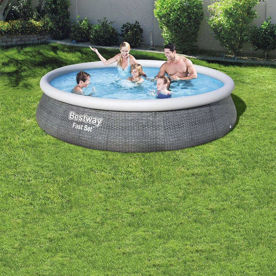 Bestway Fast Set ™ bovengronds zwembad 396 x 84 cm Grijs