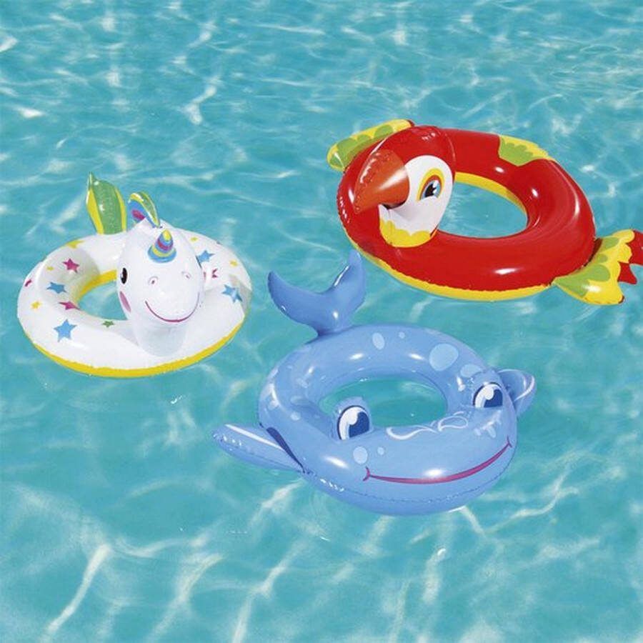 Bestway Papegaai Opblaaseiland Zwemband dieren 84 cm kinderen 3 jaar