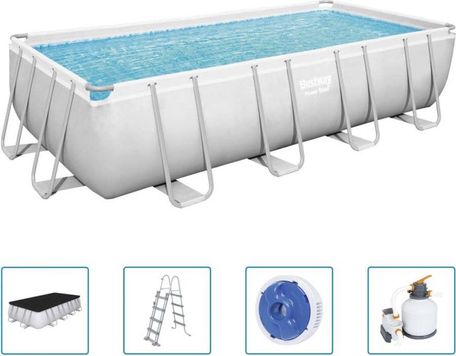 Bestway Power Steel Bestway Zwembadset Power Steel rechthoekig 549x274x122 cm