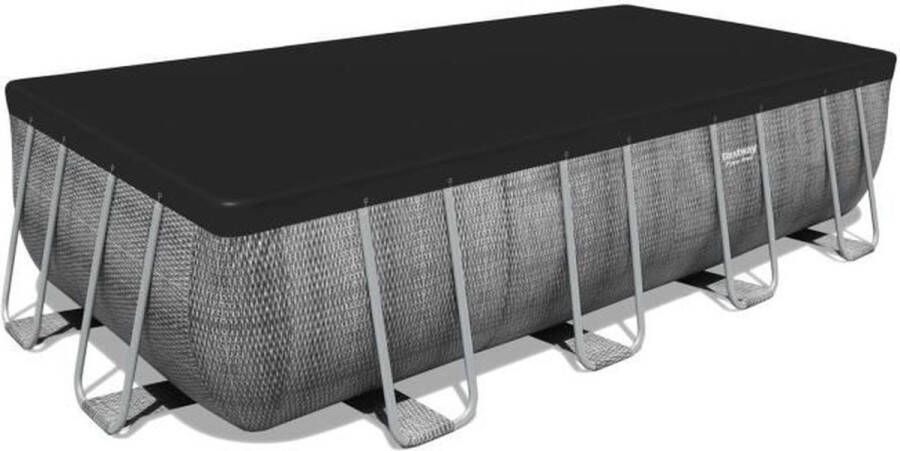 Bestway Power Steel™ bovengronds zwembadpakket 488 x 244 x 122 cm Rechthoekig (Met ladder afdekking filterpatroon)