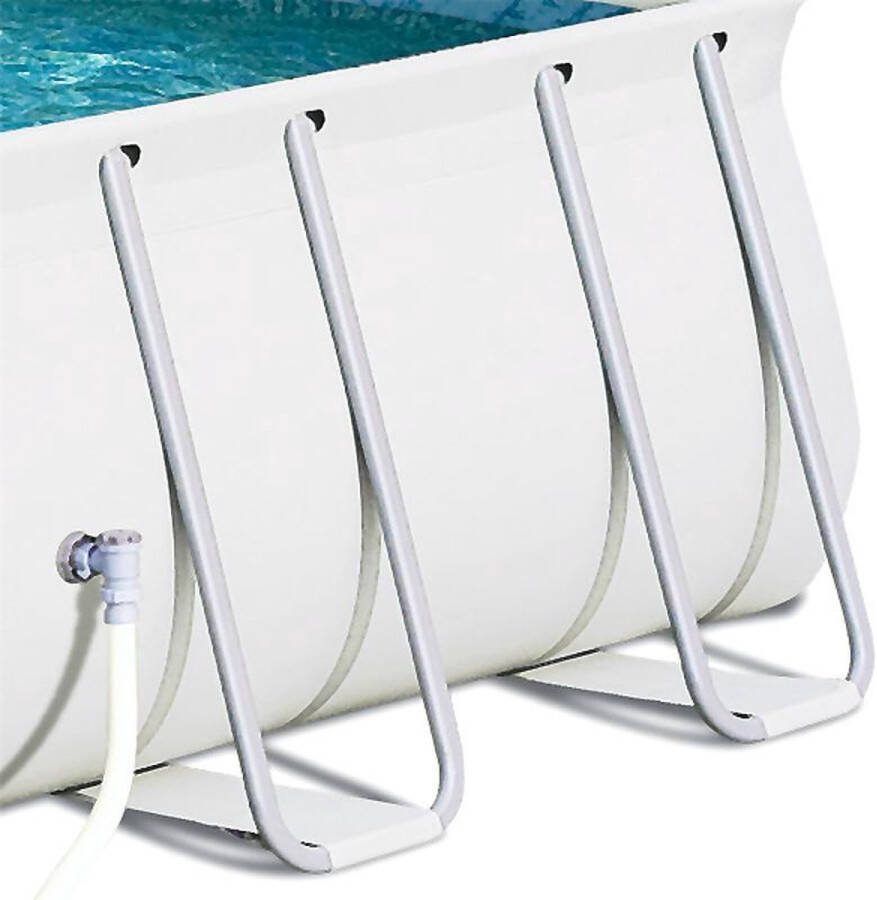Bestway Power Steel Opzetzwembad inclusief filterpomp en accessoires 732x366x132 cm Rechthoekig