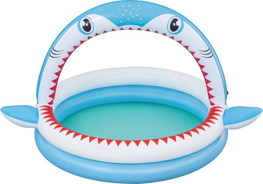 Bestway Sharktastic Opblaasbaar Kinderzwembad met Sproeier 1 63 m x 1 27 m x 92 cm