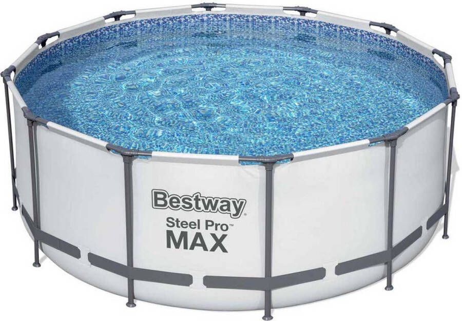 Bestway Steel Pro Max™ 366x122 Cm Rond Stalen Frame Bovengronds Zwembad Wit 10250 Liters