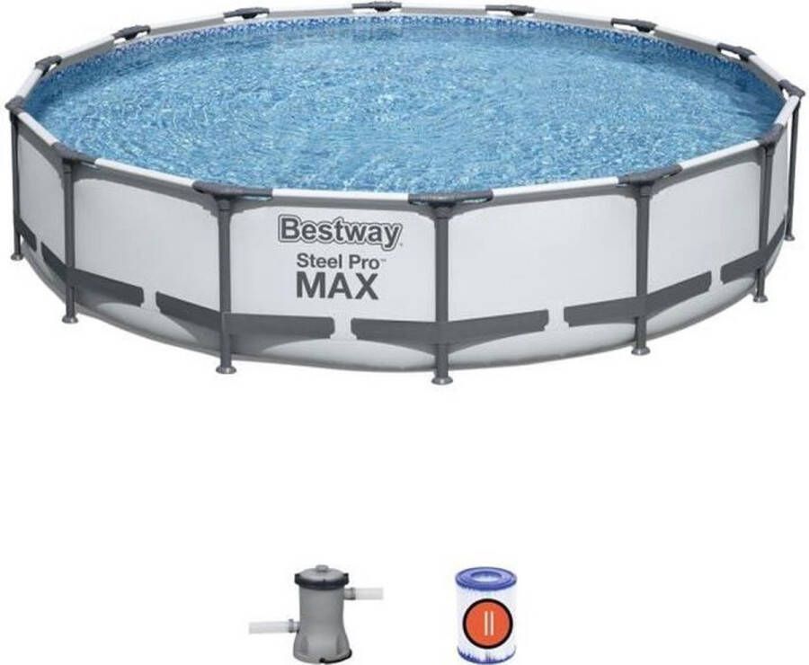 Bestway Steel Pro Max Bovengronds Zwembad Buisvormig 427 X 84 Cm 2006 L h Patroonreiniger
