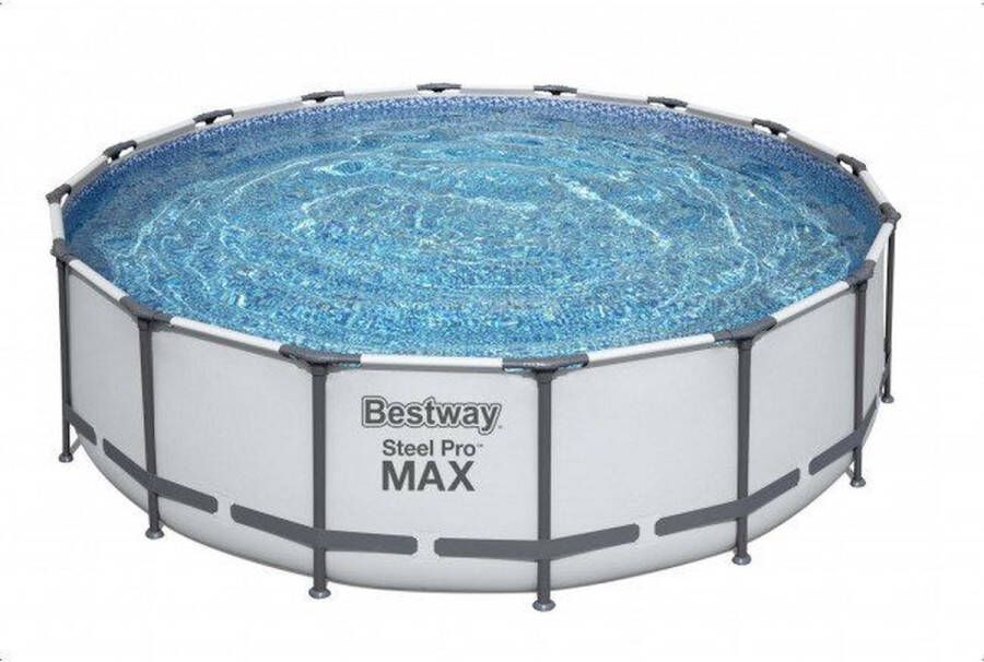 Bestway Steel Pro MAX Opzetzwembad inclusief filterpomp en accessoires 488x122 cm Rond