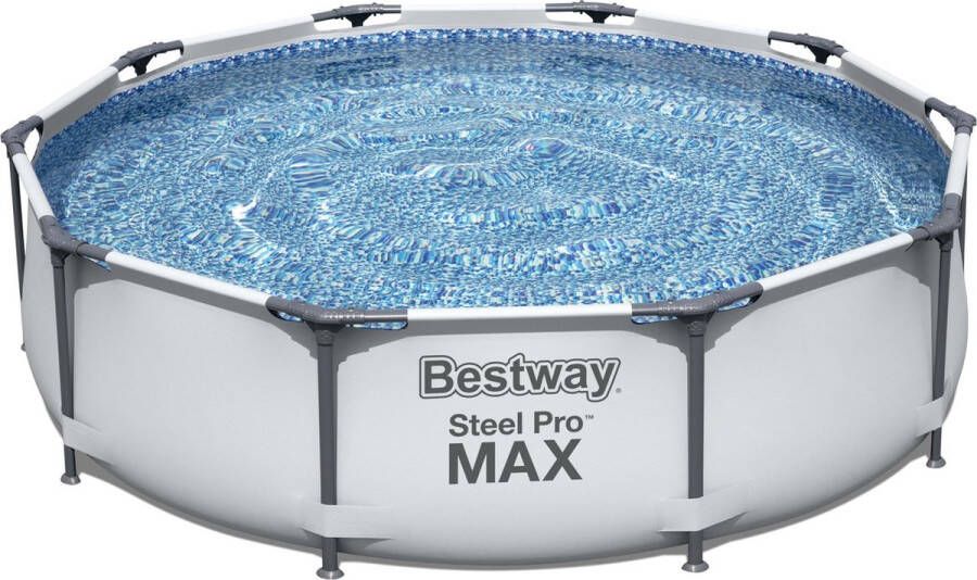 Bestway Steel Pro MAX Opzetzwembad inclusief filterpomp 305x76 cm Rond