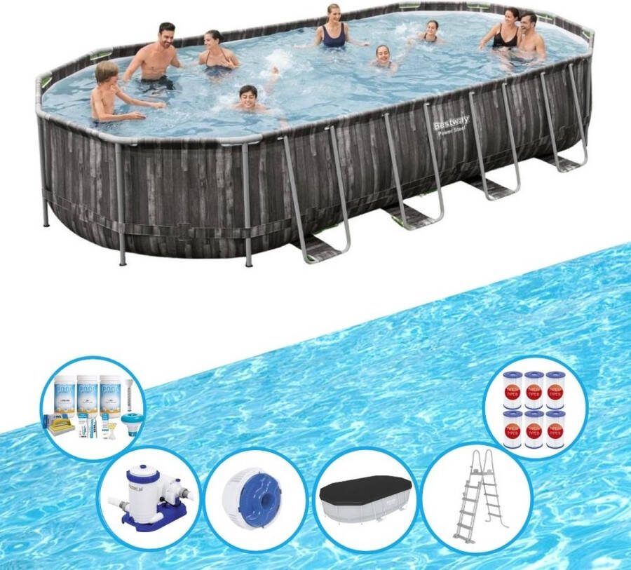 Bestway Zwembad Power Steel Zwembad Bundel 732x366x122 cm