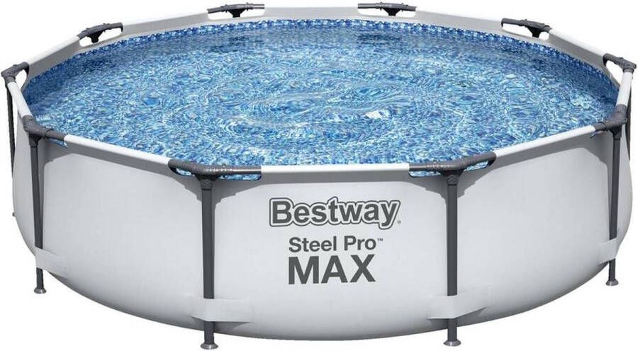 Bestway zwembadset Steel Pro MAX metaal blauw h76xØ305 cm Ideaal voor in de tuin