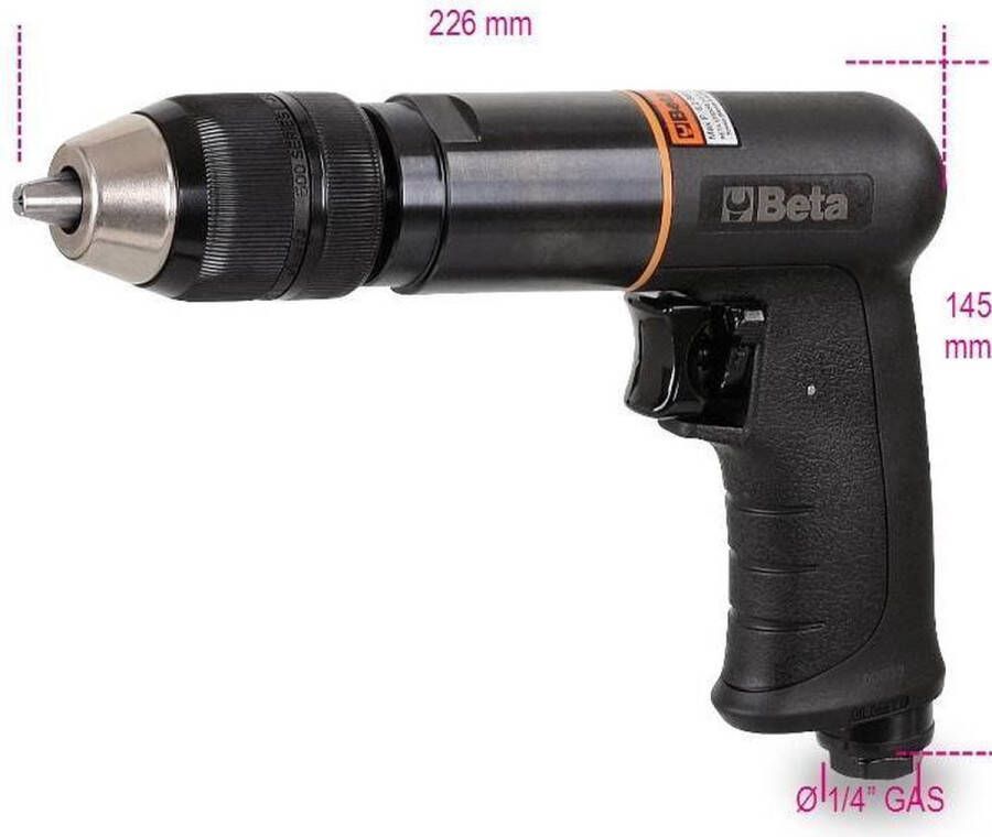 Beta Lucht boormachine 1800 rpm Gewicht 1 4 kilo -Omschakelbaar