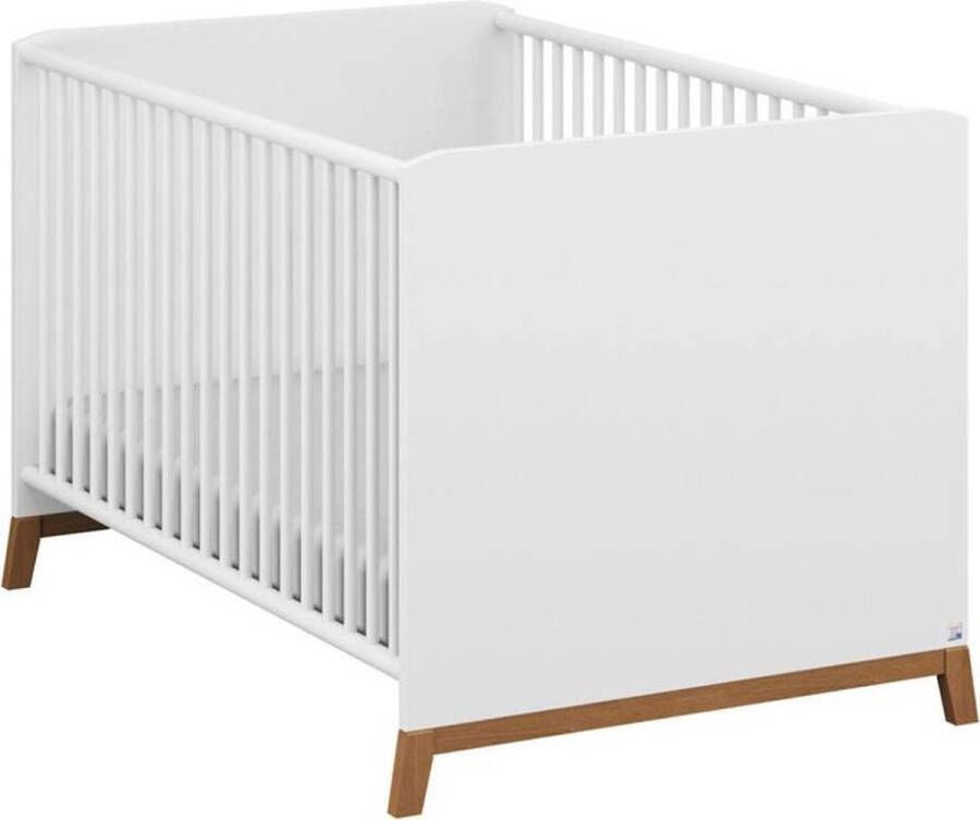 Beter Bed Basic Babyledikant Nevada 70 x 140 cm wit-eiken