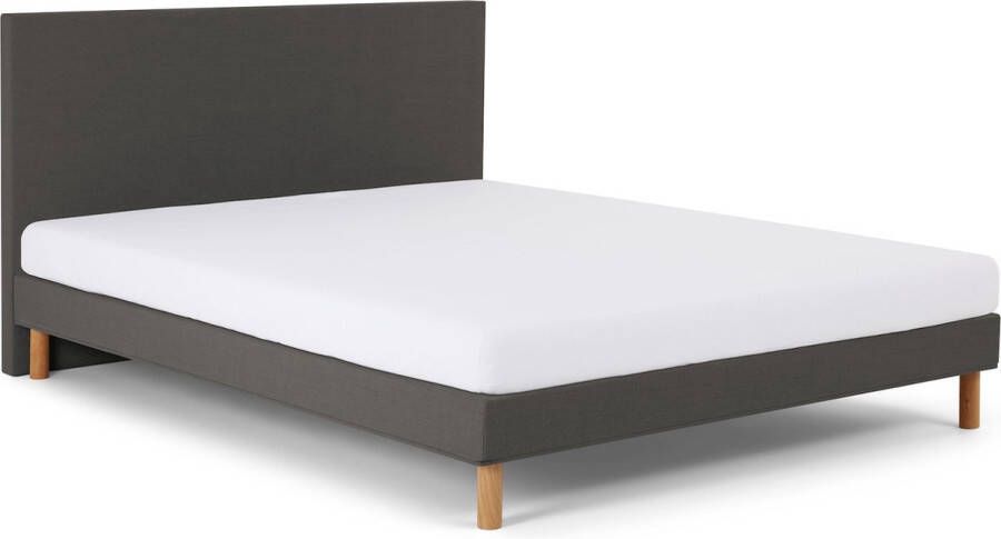 Beter Bed Basic Bed Eazi inclusief hoofdbord en matras 180 x 200 cm donkergrijs