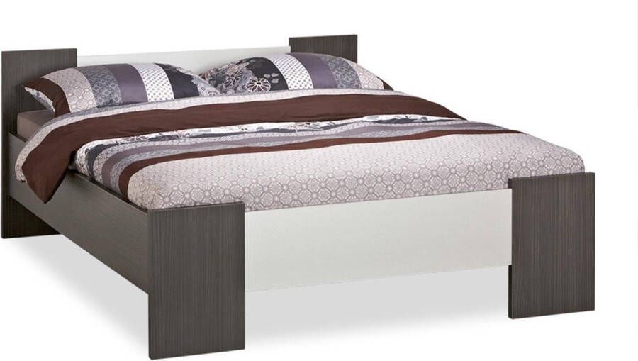 Beter Bed Basic Bed Woody 140 x 200 cm donkergrijs aluminium