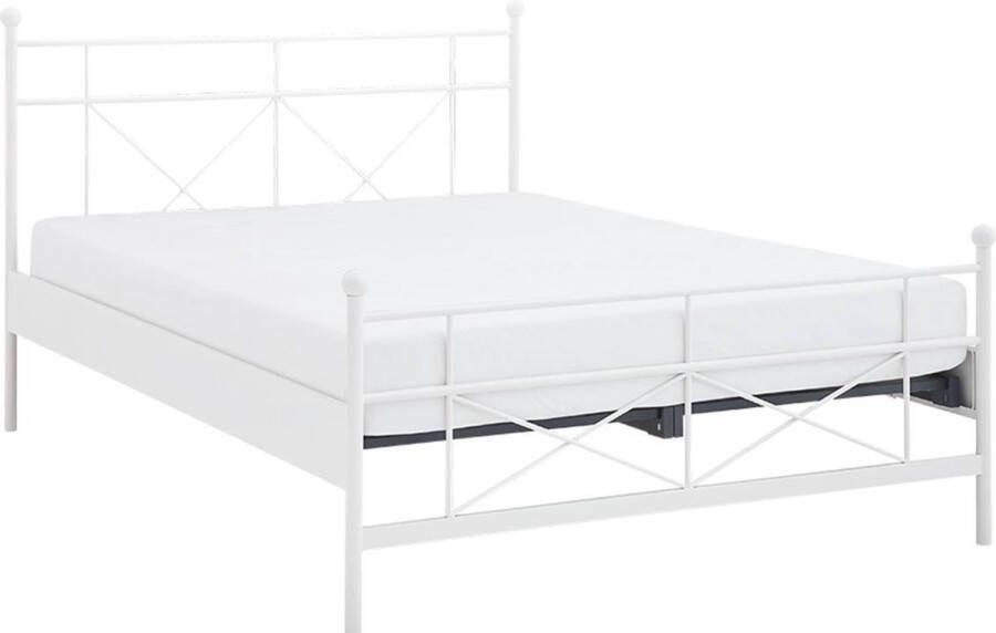 Beter Bed Basic Beter Bed Milano Metalen Bedframe Tweepersoons 140x200cm Wit