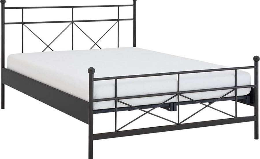 Beter Bed Basic Beter Bed Milano Metalen Bedframe Tweepersoons 160x200cm Antraciet