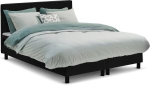 Beter Bed Basic Box Ambra vlak met gestoffeerd matras 120 x 200 cm zwart