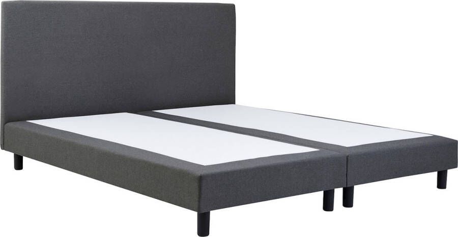 Beter Bed Basic Box Ambra vlak zonder matras 120 x 200 cm donkergrijs