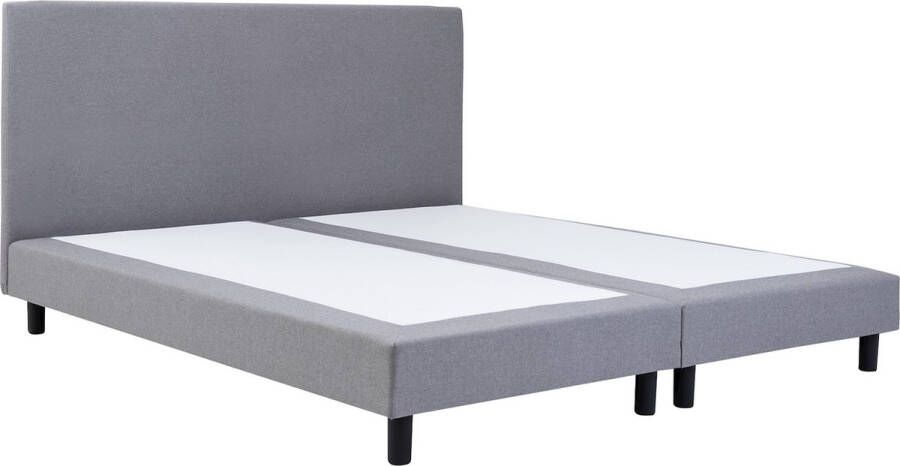 Beter Bed Basic Box Ambra vlak zonder matras 120 x 200 cm lichtgrijs