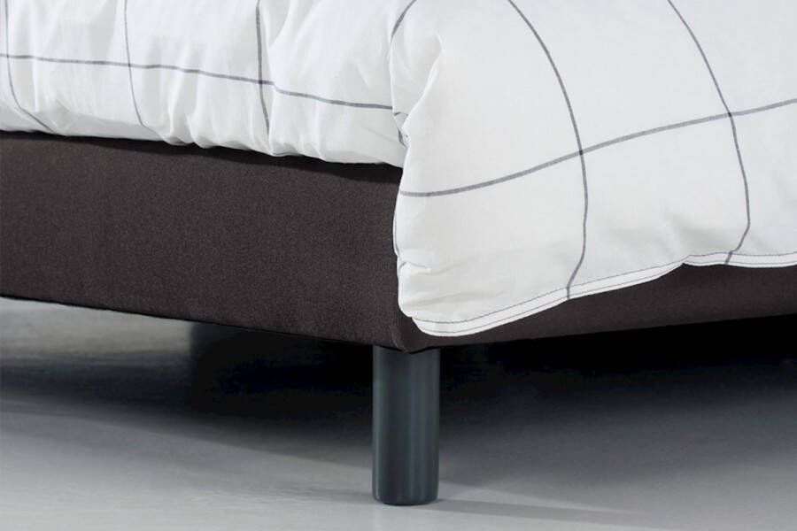 Beter Bed Basic Box Colorado vlak met pocketveermatras Comfort X1000 140 x 200 cm donkergrijs