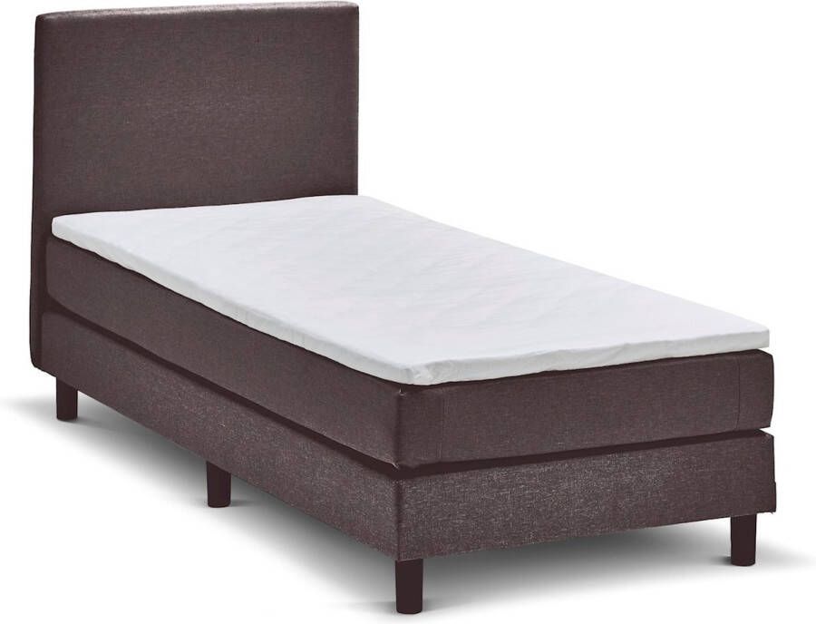Beter Bed Basic Boxspring Bellino vlak met gestoffeerd matras 1-persoons 90 x 200 cm donkergrijs