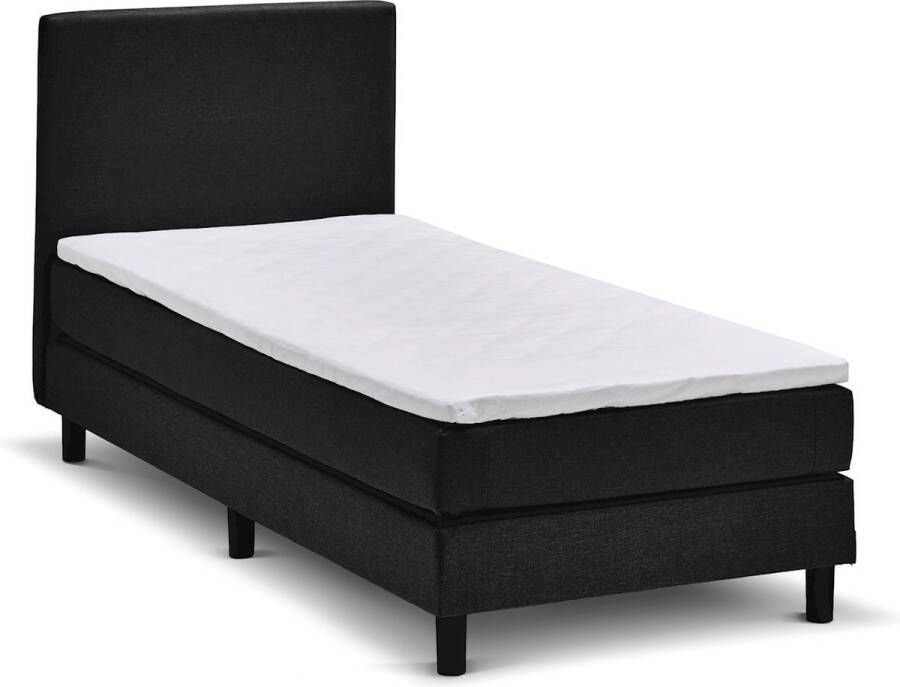 Beter Bed Basic Boxspring Bellino vlak met gestoffeerd matras 1-persoons 90 x 200 cm zwart