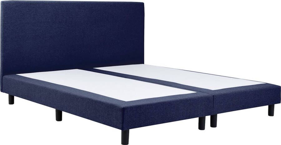 Beter Bed Basic Boxspring Cisano vlak zonder matras 140 x 200 cm blauw