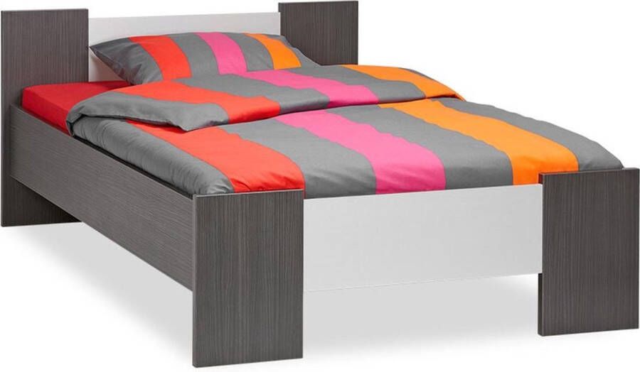 Beter Bed Basic Bed Woody 120 x 200 cm donkergrijs aluminium