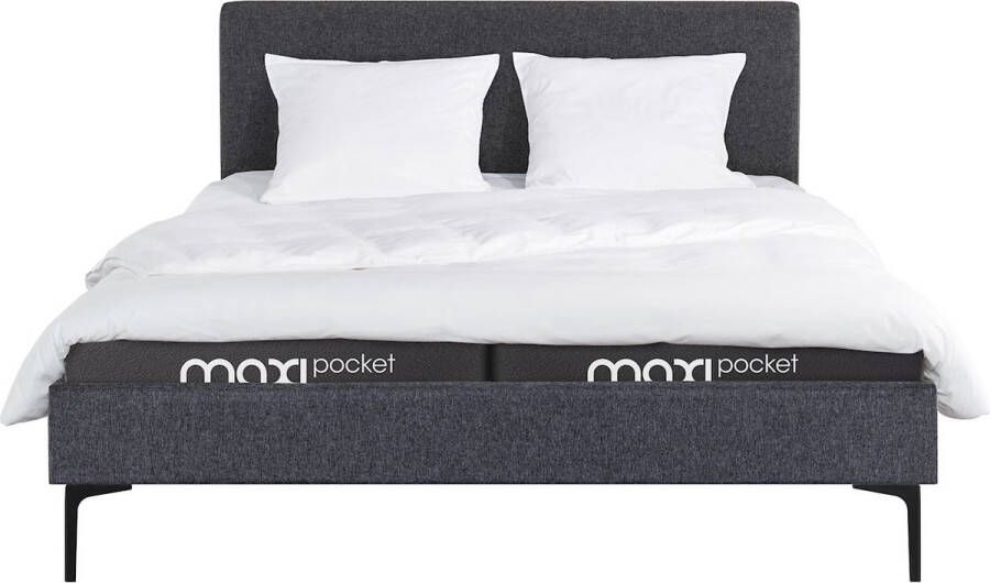 Beter Bed Beddenreus bed Novel met lattenbodem en Maxi Pocket matras 160 x 200 cm antraciet