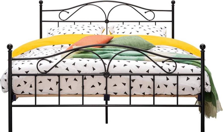 Beter Bed Beddenreus Quincy Metalen Bedframe 140x200 cm Zwart