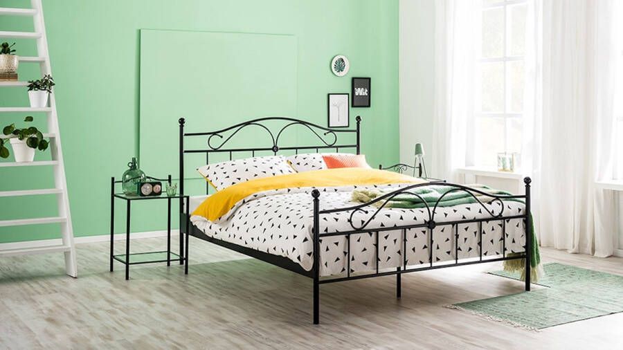 Beter Bed Beddenreus Quincy Metalen Bedframe 160x200 cm Zwart