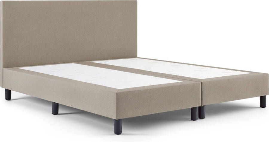 Beter Bed Select Beter Bed Box Owen Plus vlak zonder matras 120 x 200 cm grey beige
