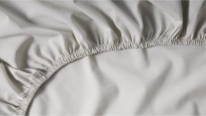 Beter Bed Select Hoeslaken Biologisch perkal matras 160 x 200 210 cm grijs