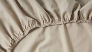 Beter Bed Select Hoeslaken Biologisch perkal matras 160 x 200 210 cm zand