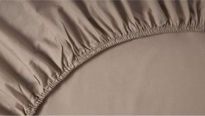 Beter Bed Select Hoeslaken Biologisch perkal matras 180 x 200 210 cm taupe
