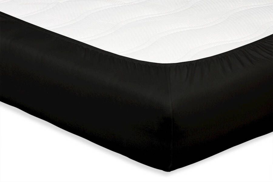 Beter Bed Select Jersey Hoeslaken voor Matras 100% Katoen 120 x 200 210 220 cm Zwart